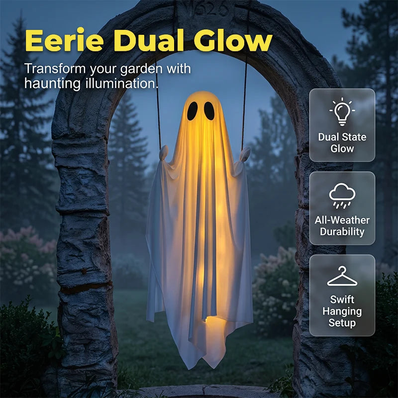 Hanging Ghost Decoration Weatherproof LED Lighting & Remote Control
