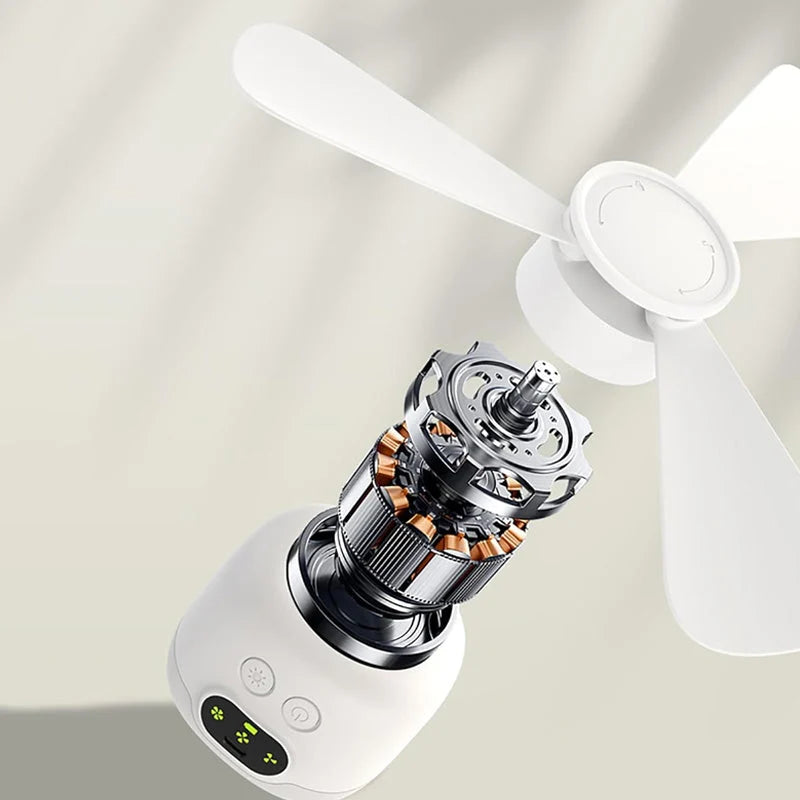 Hanging LED Fan Rechargeable 10-Hour Remote & Timer