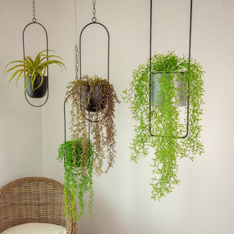 Hanging Planter Iron Open Design Space-Saving