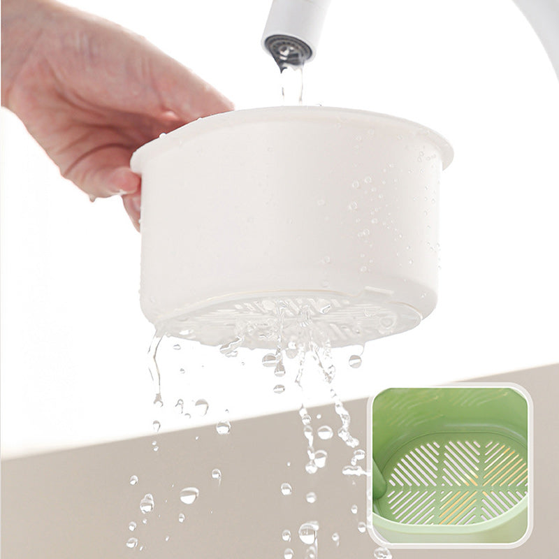 Hanging Sink Strainer Fine Stainless Steel Mesh No-Touch Emptying