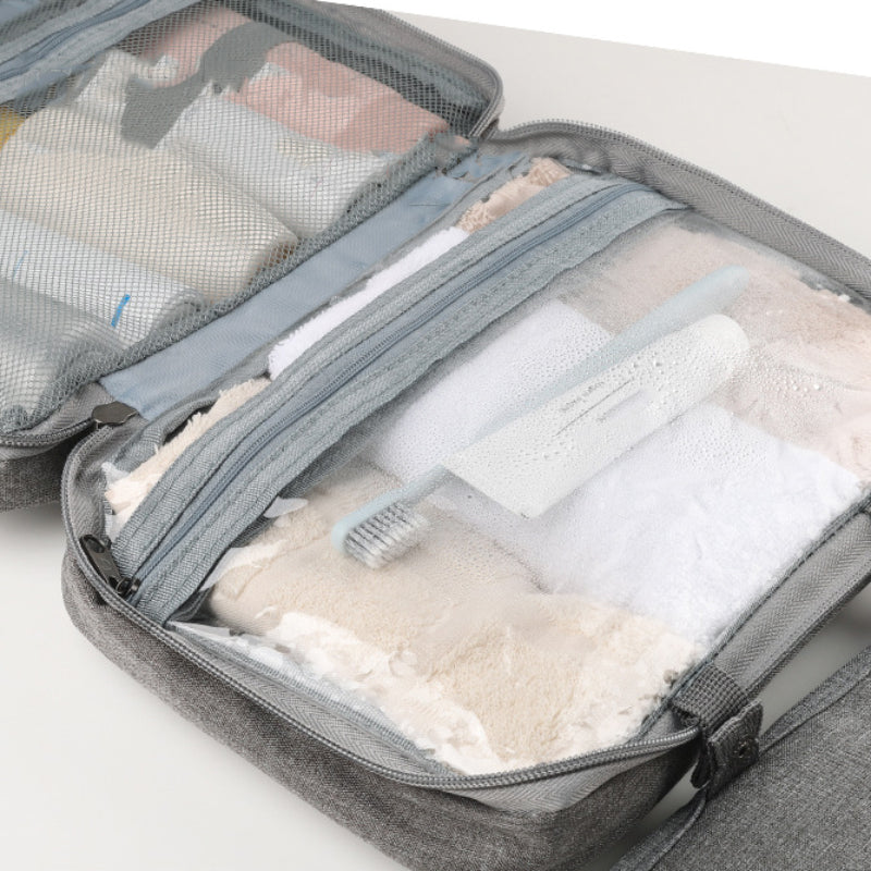 Hanging Toiletry Bag 4 Compartments & 360° Rotatable Hook