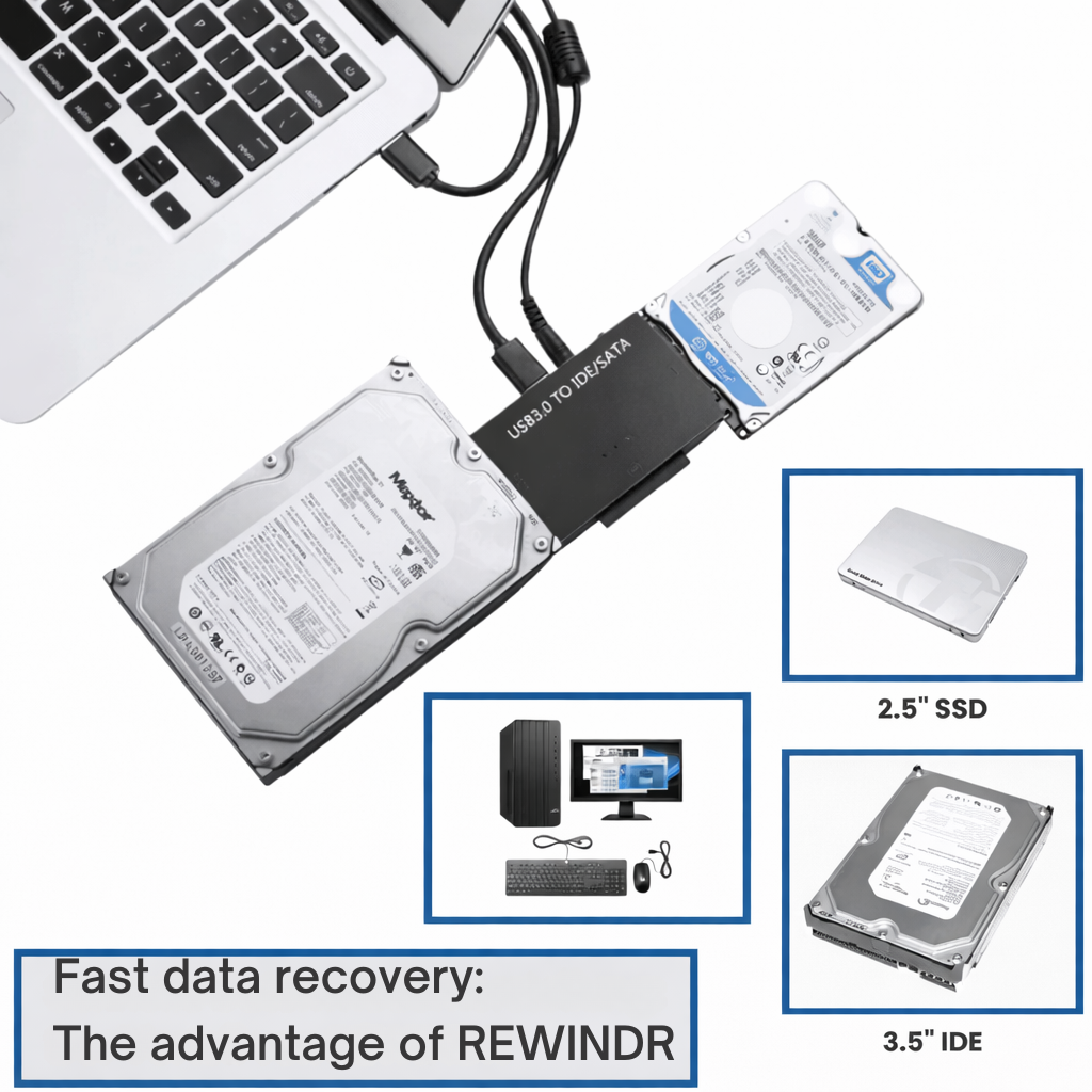 Hard Drive Adapter USB 3.0 SATA & IDE Plug-And-Play