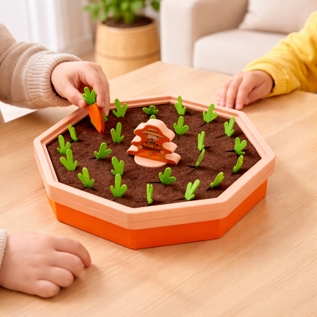 Harvesting Toy Wooden Pull-Out Carrot