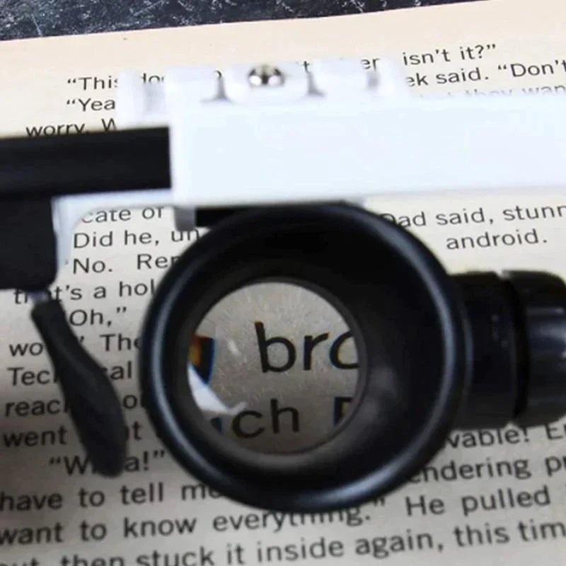 Headband Magnifier Six Interchangeable Magnifications Adjustable LED Lights