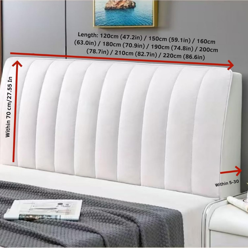 Headboard Cover Wrinkle-Free Stretch Fit Breathable & Washable