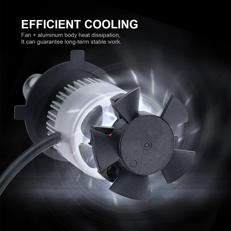 Headlight Bulb COB LED 8000 Lumens Active Cooling