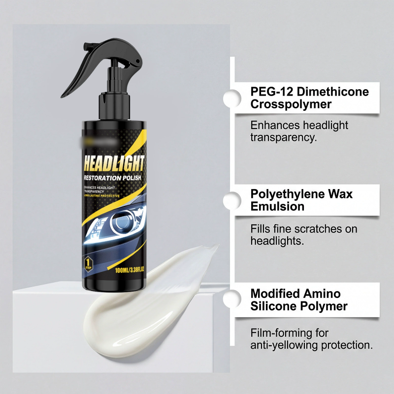 Headlight Restoration Kit Non-Abrasive Polish & UV Sealant