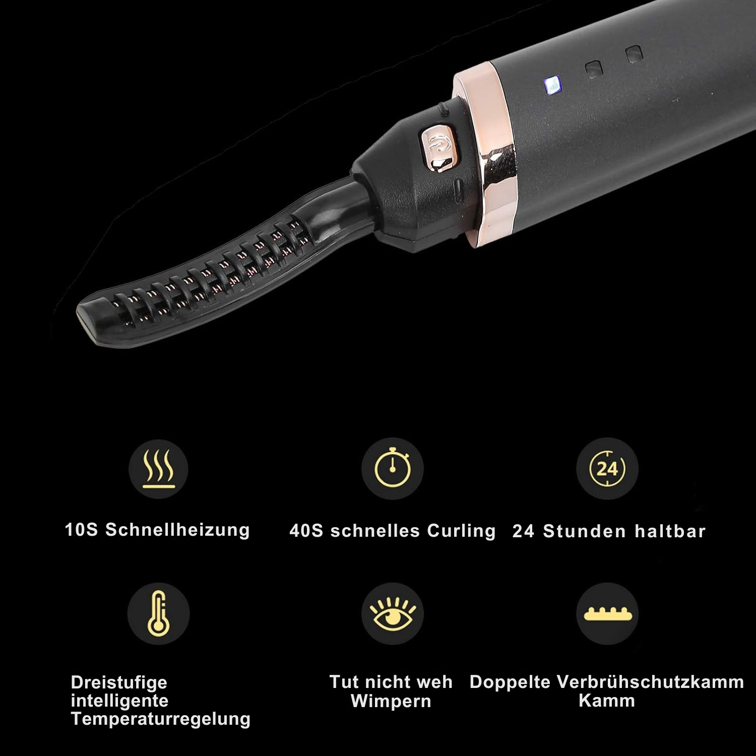 Heated Eyelash Curler USB Rechargeable LED Display