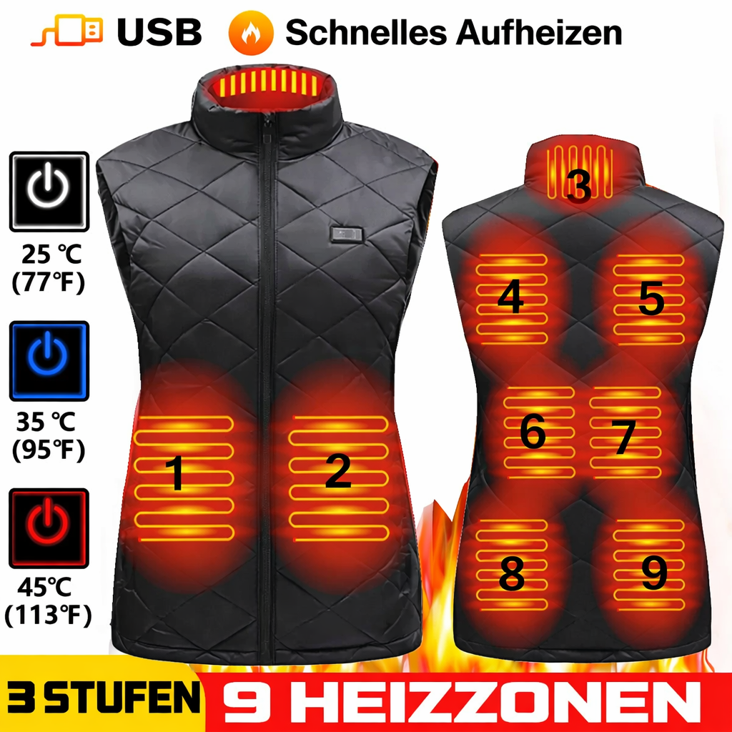 Heated Vest USB Powered Infrared Lightweight Softshell