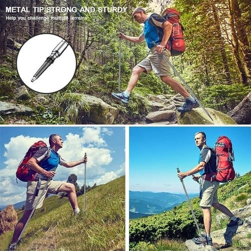 Hiking Pole Adjustable Aluminum Integrated Survival Kit