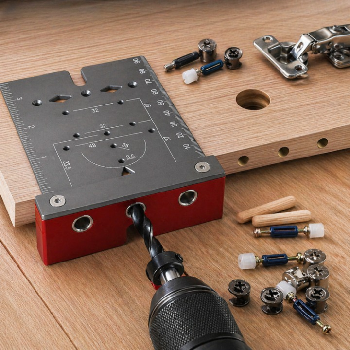 Hinge Drill Jig 35mm Cup Adjustable Aluminum Clamp