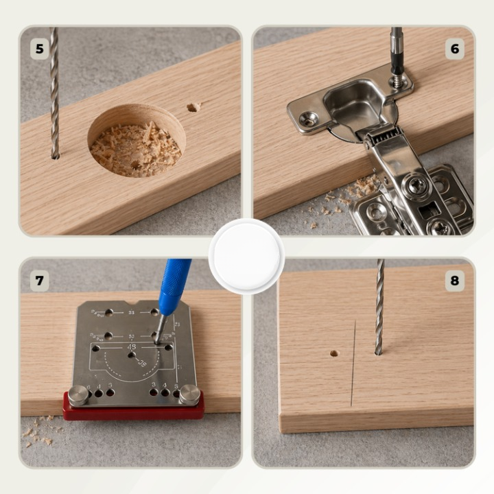 Hinge Drill Jig 35mm Cup Adjustable Aluminum Clamp