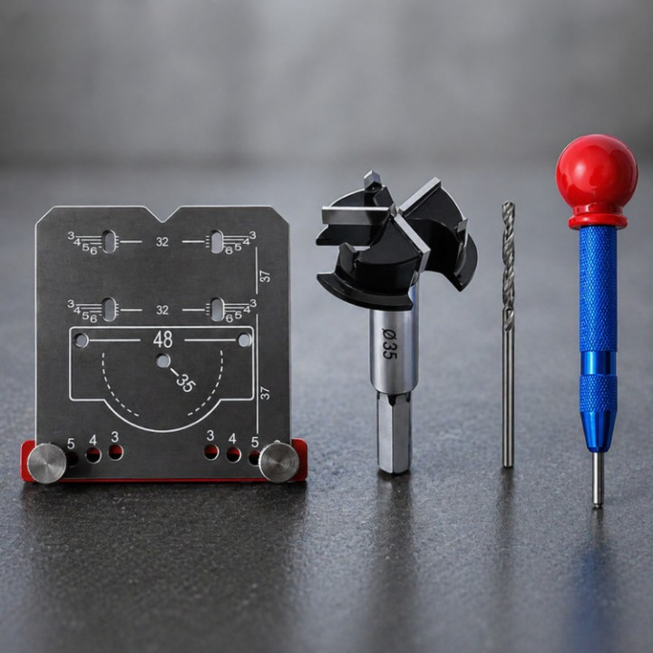 Hinge Drill Jig 35mm Cup Adjustable Aluminum Clamp
