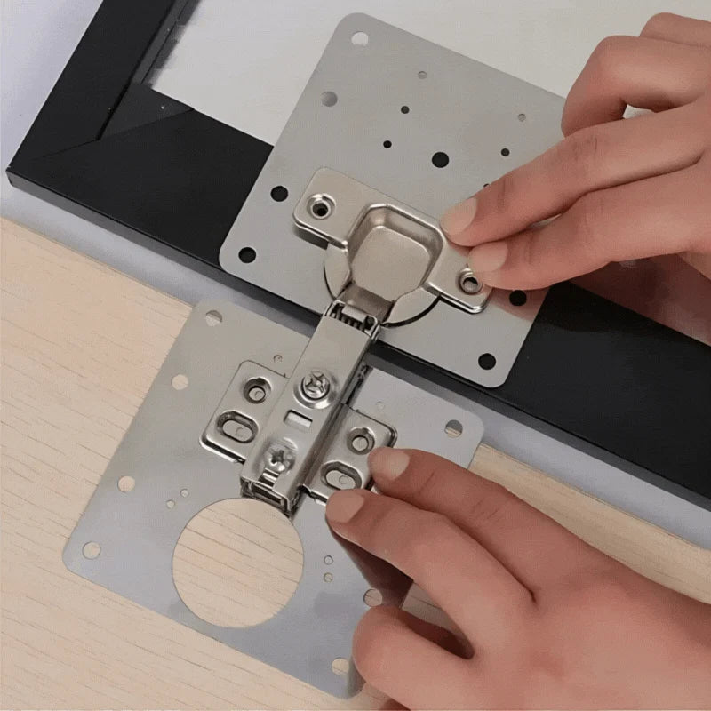 Hinge Repair Plate Stainless Steel Set of 10