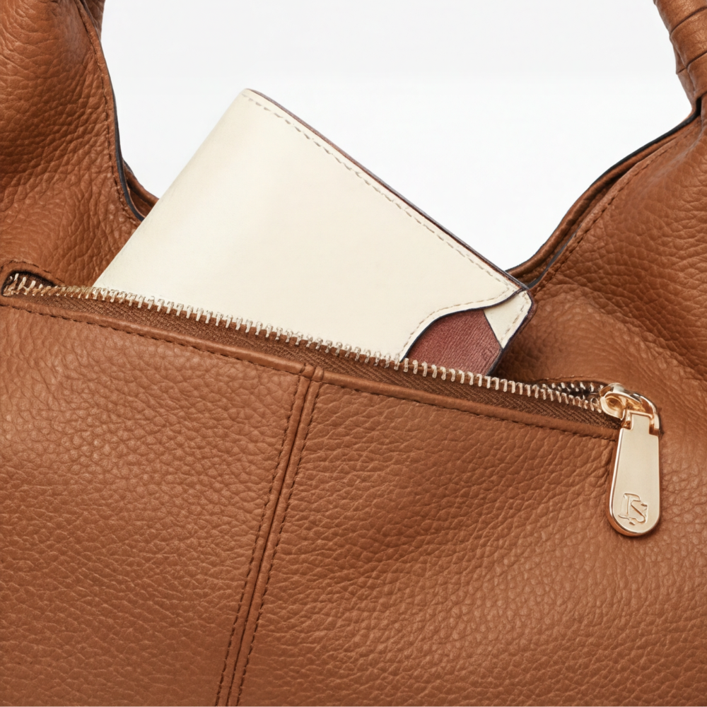 Hobo Bag Soft Faux Leather Five Interior Compartments