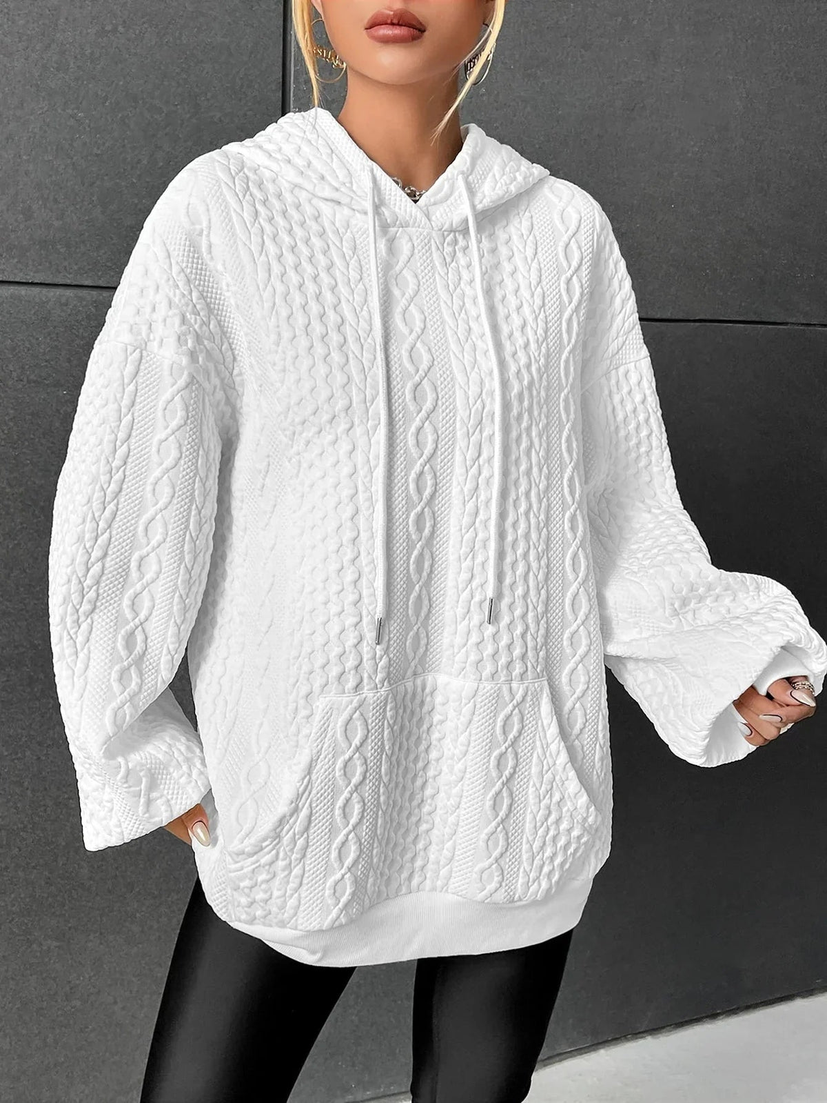 Hoodie Oversized Relaxed Fit Hood & Adjustable Drawstring