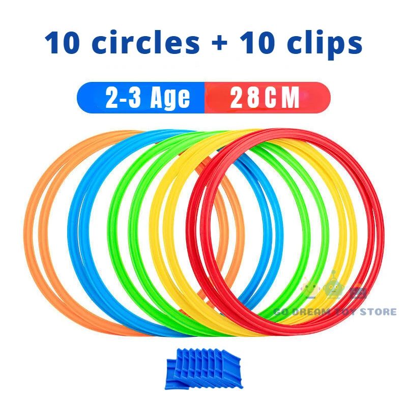 Hopping Ring Set Multicolor Connectable Set of 10