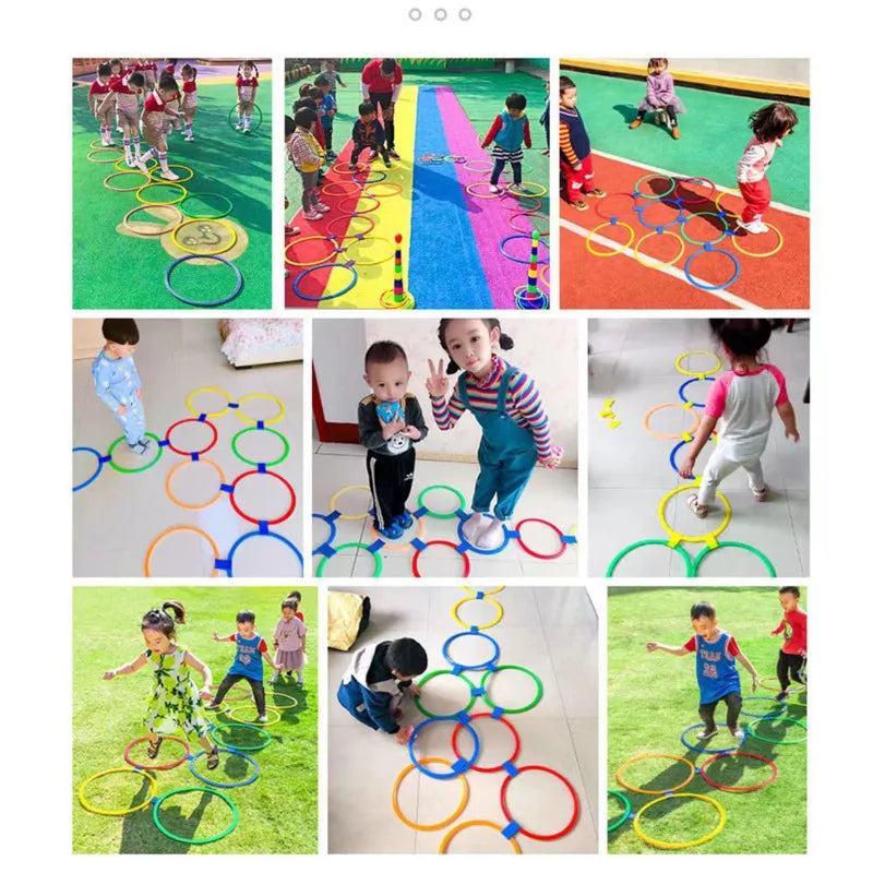 Hopping Ring Set Multicolor Connectable Set of 10