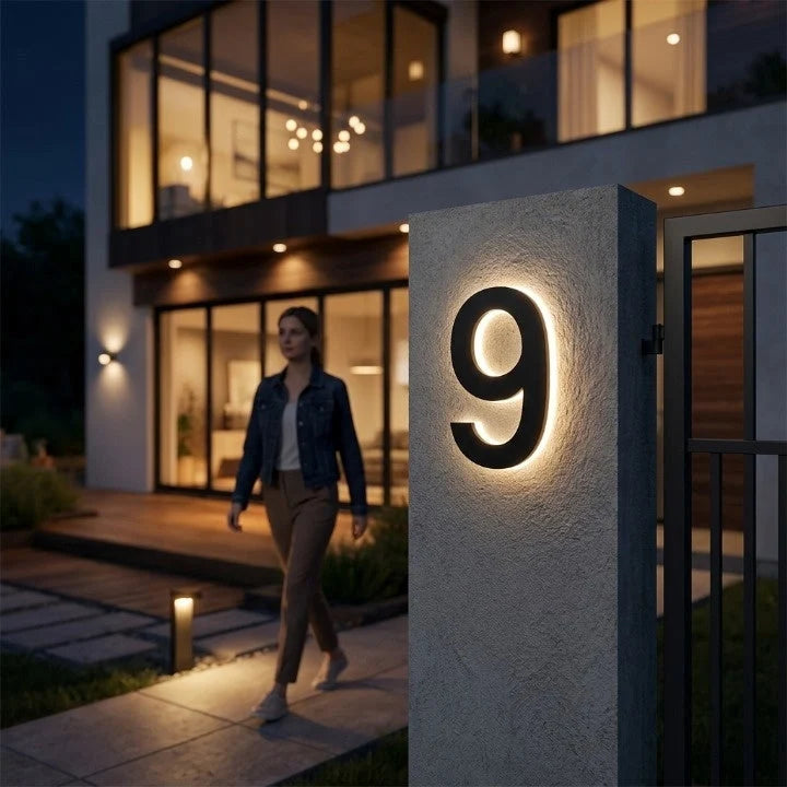 House Number Sign Backlit LED IP68 Waterproof