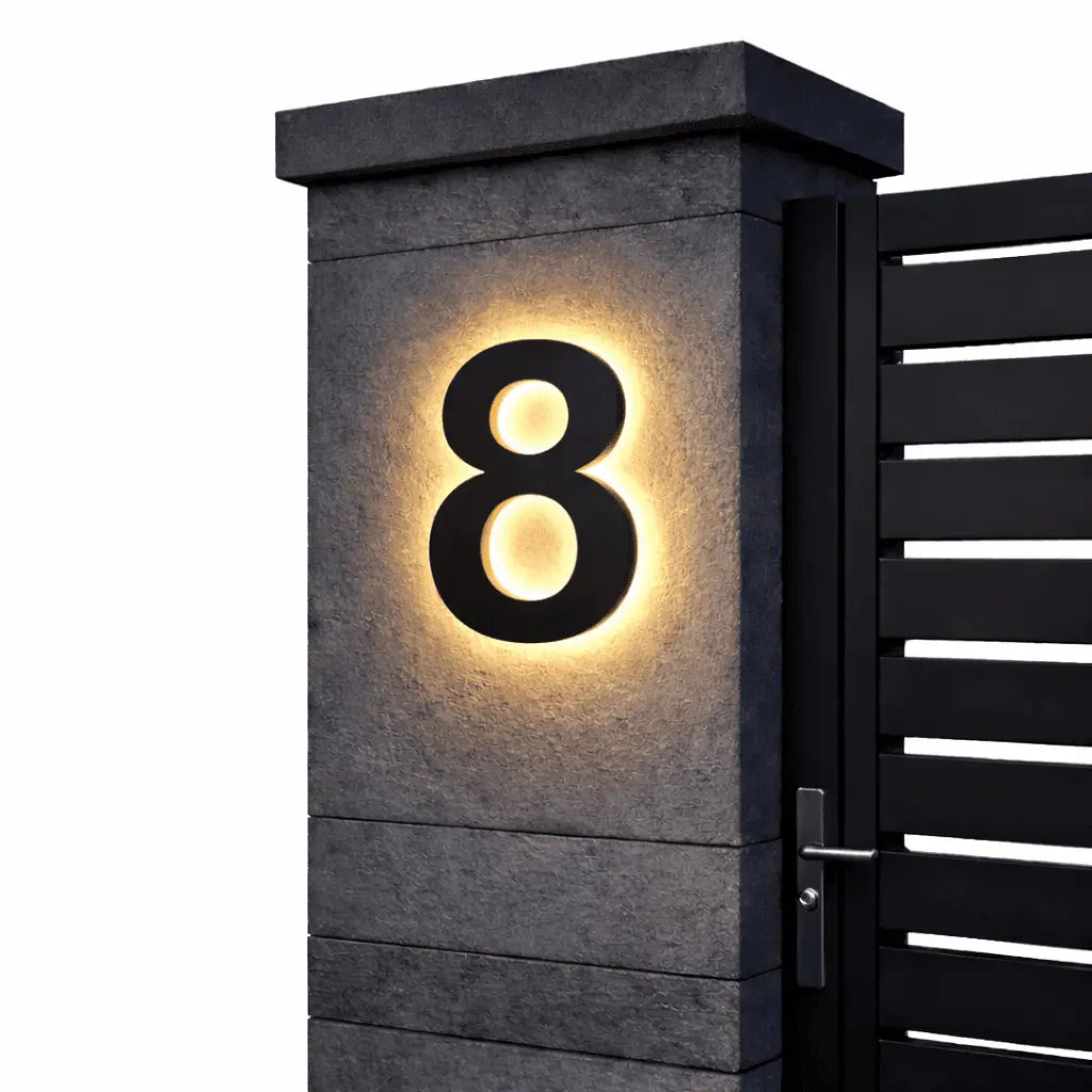 House Number Sign Backlit LED IP68 Waterproof