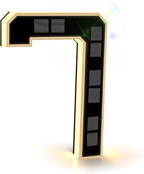 House Number Sign Solar Powered Automatic Dusk Sensor Weather Resistant