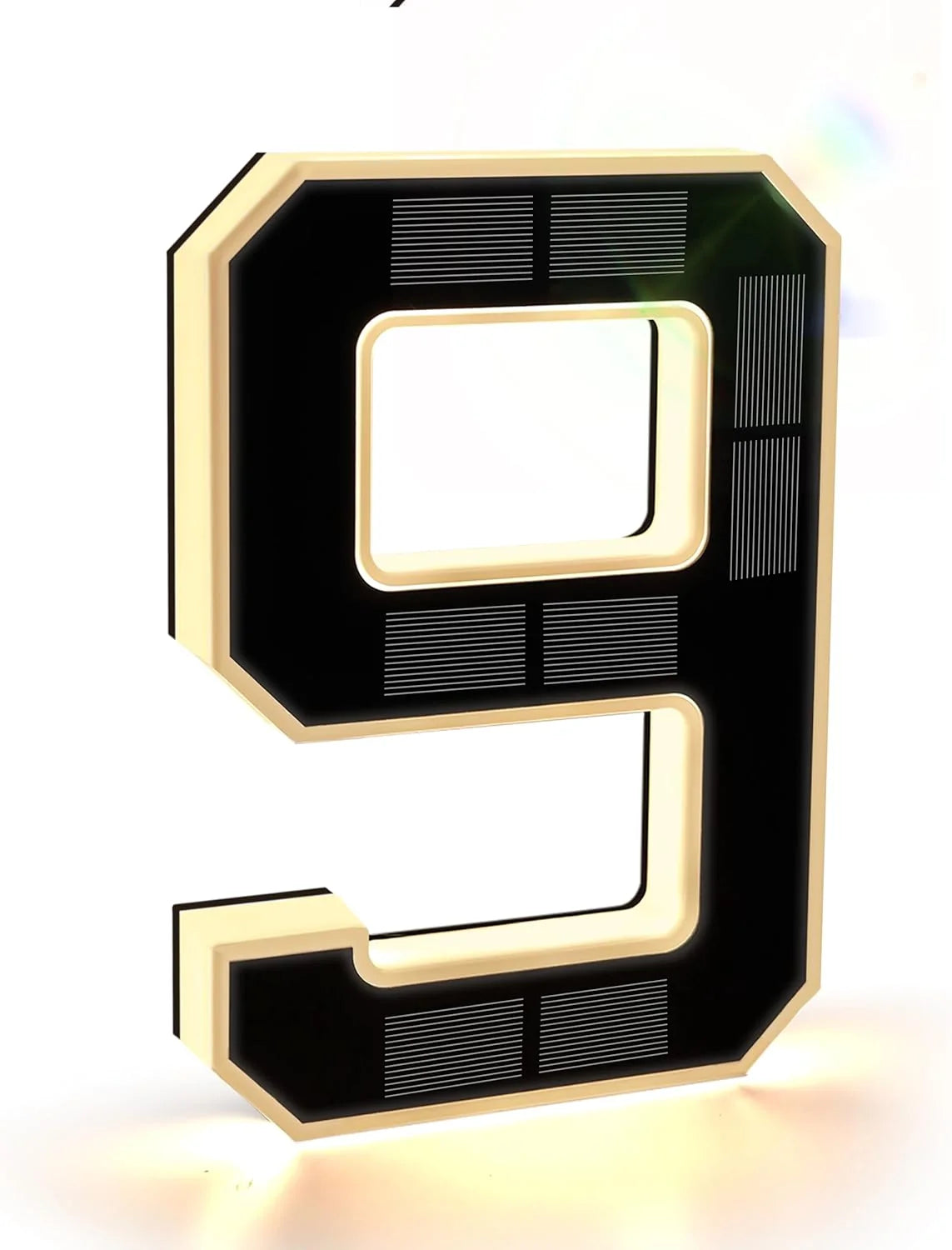 House Number Sign Solar Powered Automatic Dusk Sensor Weather Resistant