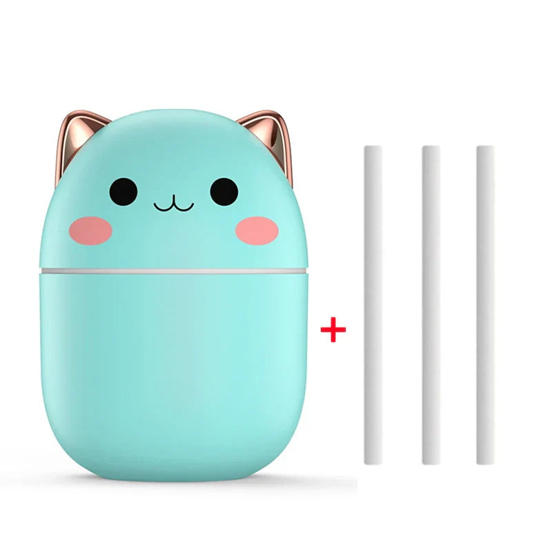 Humidifier Cat Ear Color Changing Night Light USB Powered
