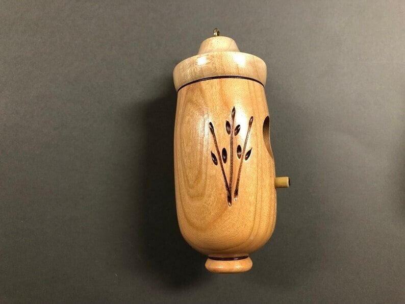 Hummingbird Feeder Natural Wood Precise Entry Hole