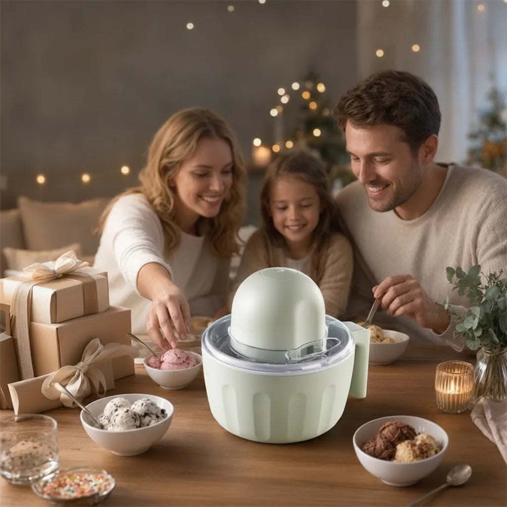 Ice Cream Maker Automatic Stirring Stainless Steel Compact