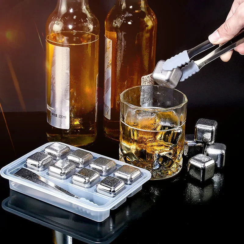 Ice Cube Set Stainless Steel Reusable No Dilution
