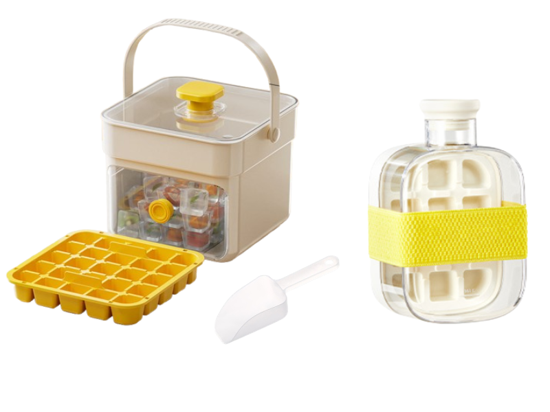 Ice Cube Tray One-Press Release BPA-Free & Stackable