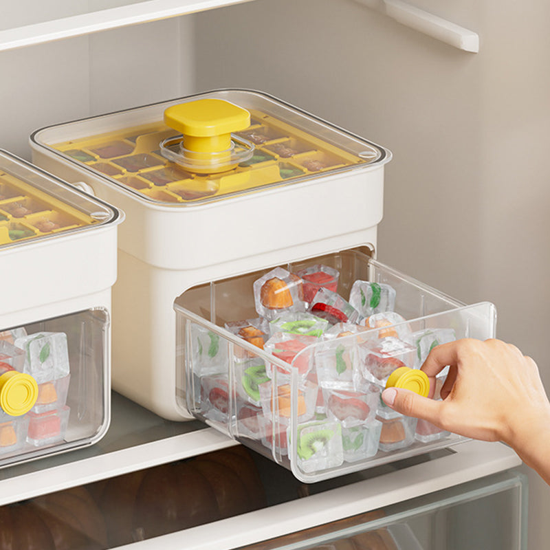 Ice Cube Tray One-Press Release BPA-Free & Stackable