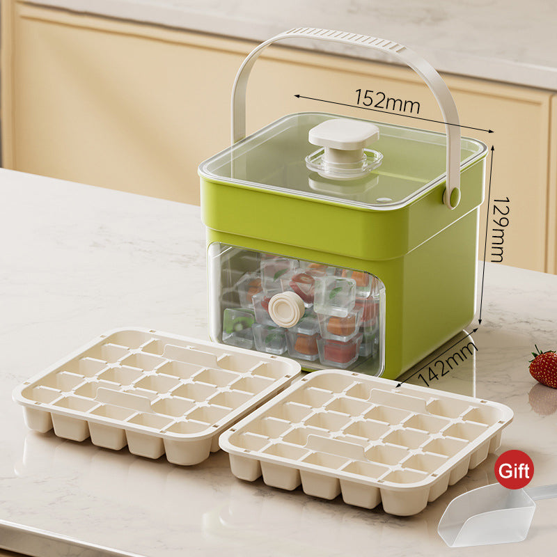 Ice Cube Tray One-Press Release BPA-Free & Stackable