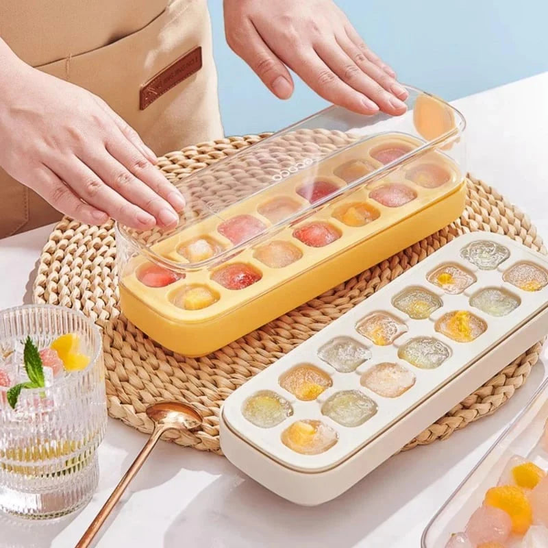 Ice Cube Tray Press-To-Release Adjustable Sizes BPA-Free