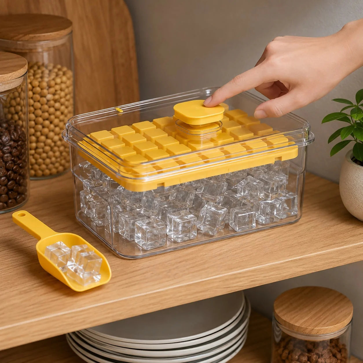 Ice Cube Tray Set Easy Release Hygienic Storage