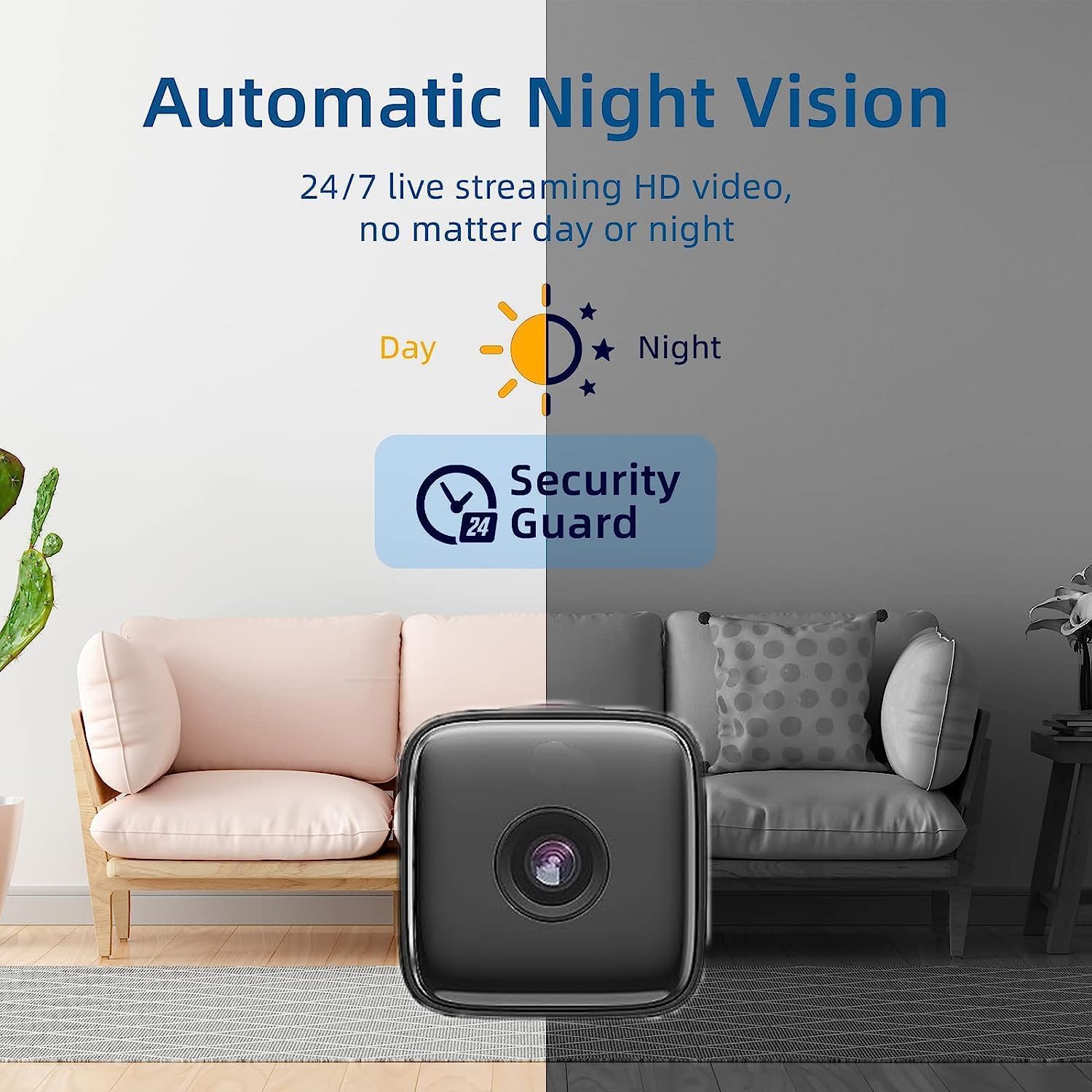 Indoor Camera 1080P Night Vision Motion Detection