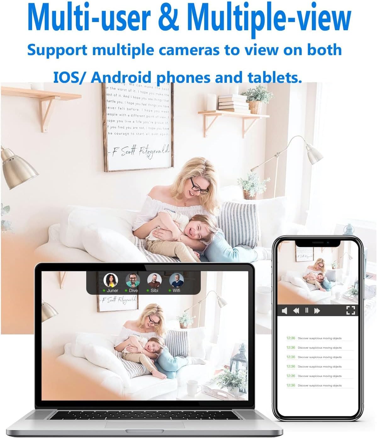 Indoor Camera 1080P Night Vision Motion Detection