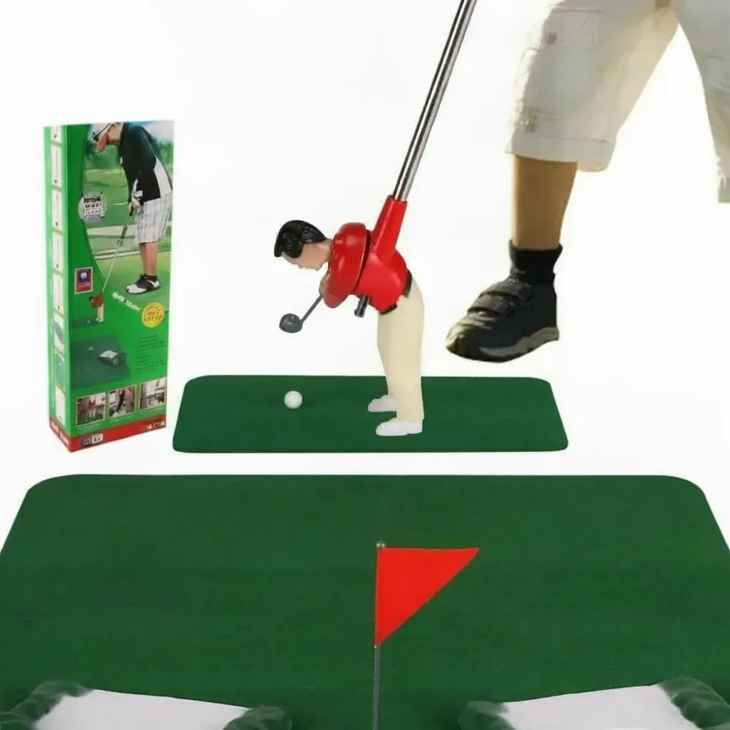 Indoor Golf Set 5 Clubs Putting Mat & Movable Cup