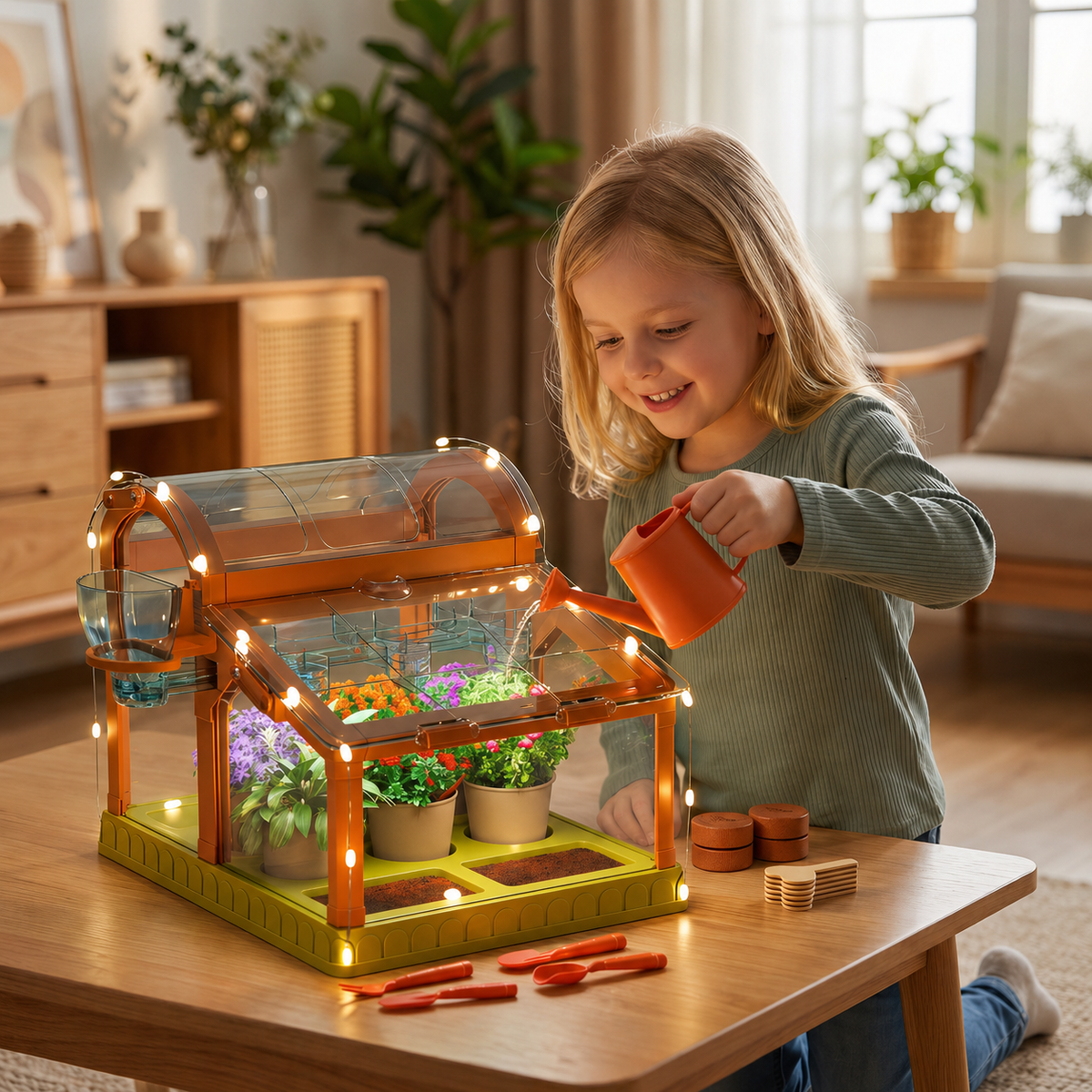 Indoor Greenhouse For Kids Acrylic Mist System