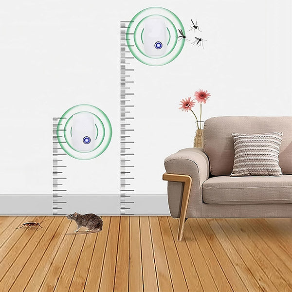 Indoor Pest Repeller Ultrasonic Chemical-Free Plug-In