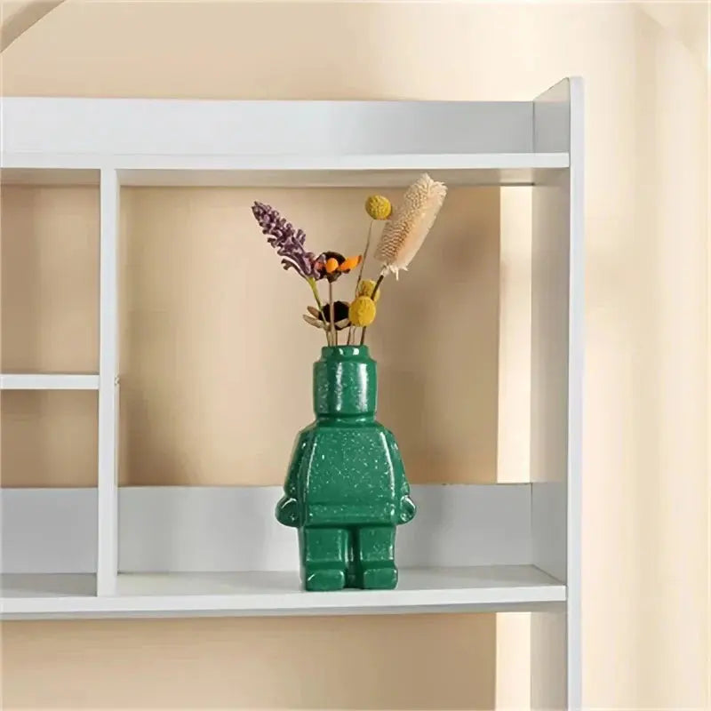 Indoor Plant Pot Minimalist Block-Style Resin Low-Maintenance