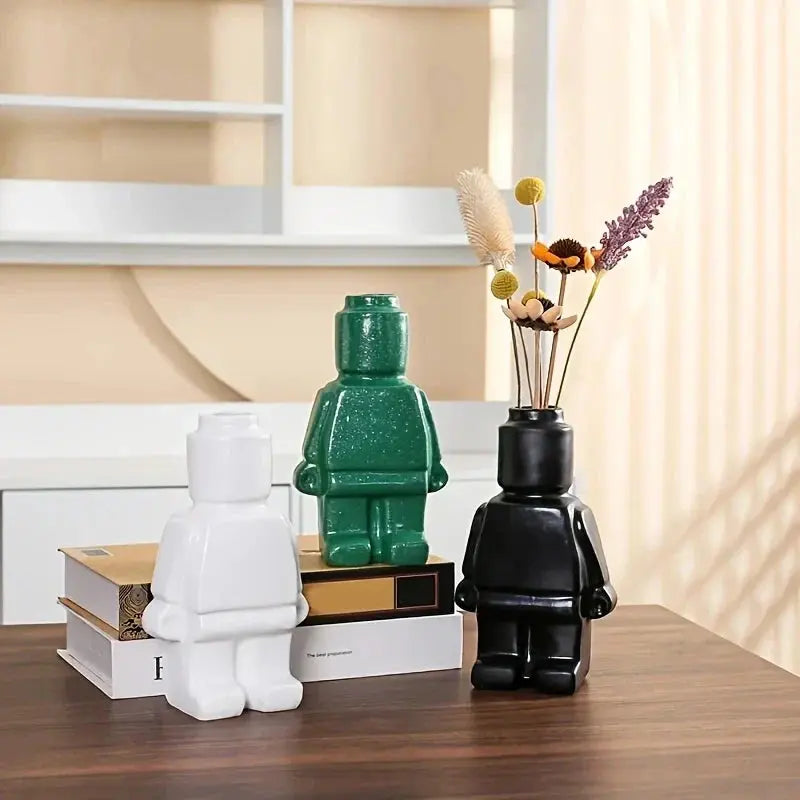 Indoor Plant Pot Minimalist Block-Style Resin Low-Maintenance