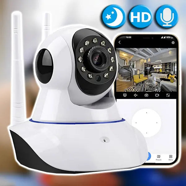 Indoor Security Camera 1080p Night Vision Pan-Tilt & Two-Way Audio