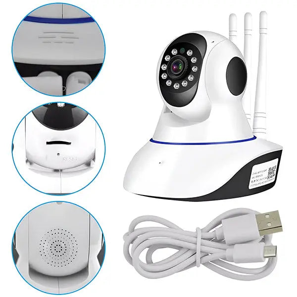 Indoor Security Camera 1080p Night Vision Pan-Tilt & Two-Way Audio