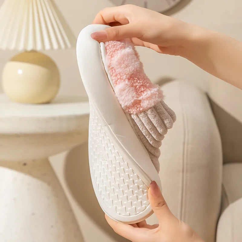 Indoor Slippers Thick Cushioned Sole Non-Slip Outsole