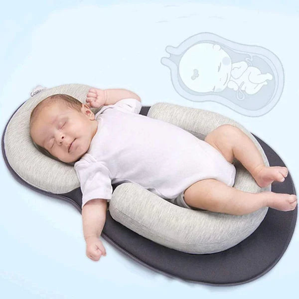 Infant Sleep Nest Anti-Rollover Pediatrician-Designed Headrest Breathable Cotton Blend