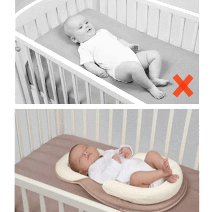 Infant Sleep Nest Anti-Rollover Pediatrician-Designed Headrest Breathable Cotton Blend