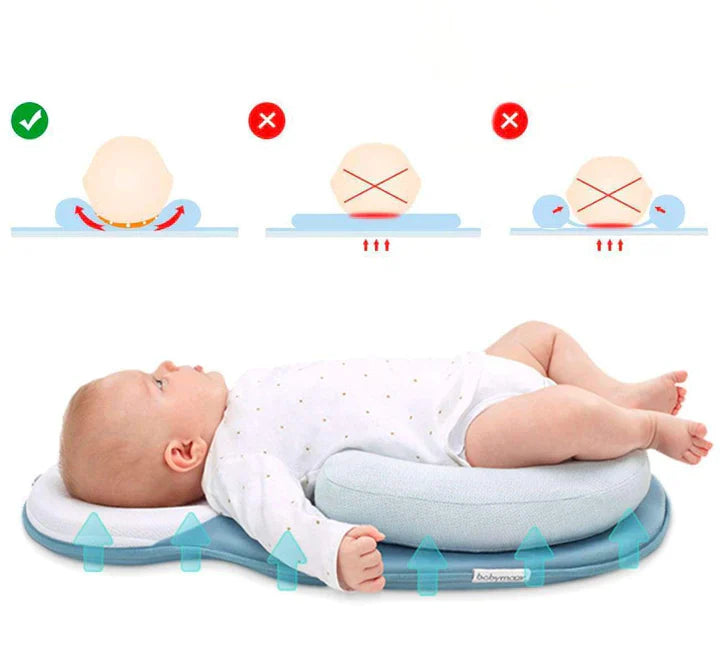 Infant Sleep Nest Anti-Rollover Pediatrician-Designed Headrest Breathable Cotton Blend
