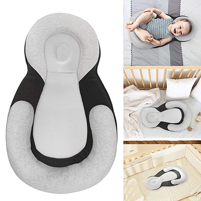 Infant Sleep Nest Anti-Rollover Pediatrician-Designed Headrest Breathable Cotton Blend