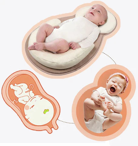 Infant Sleep Nest Anti-Rollover Pediatrician-Designed Headrest Breathable Cotton Blend